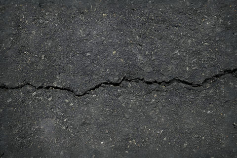 asphalt crack in a driveway