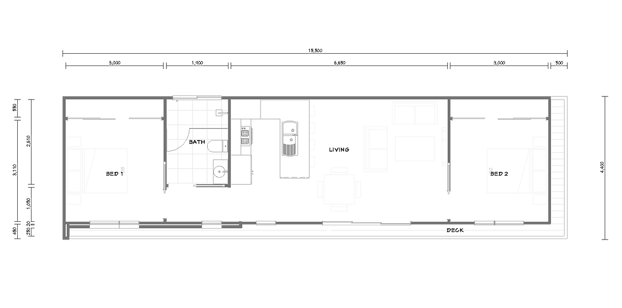 Richmond model granny flat plan 