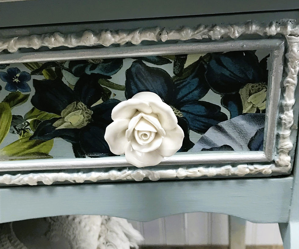 Thumbnail: SOLD   Vintage vanity with mirror and bench/ Dressing table