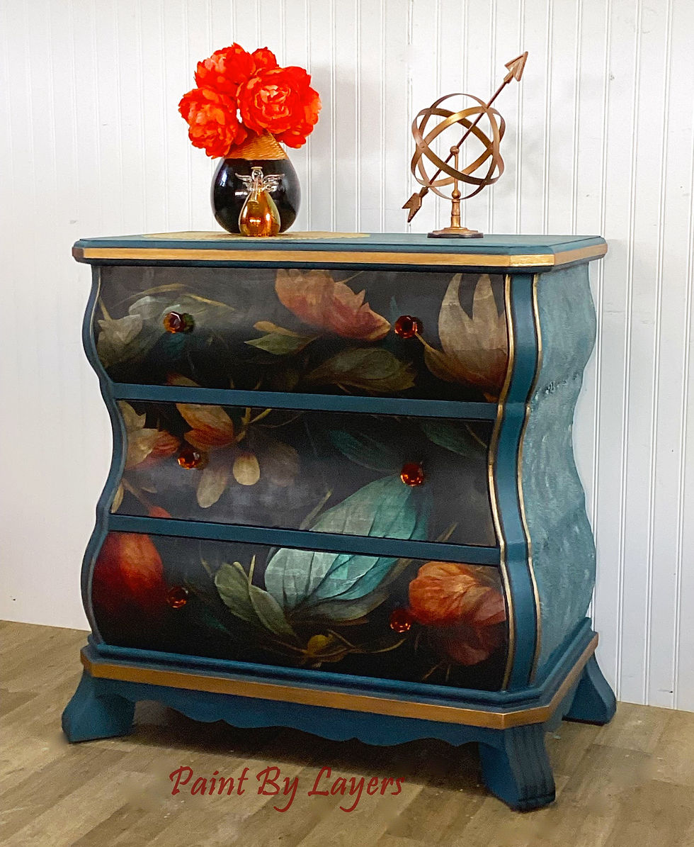 Thumbnail: French Country Bombe Chest| Bombe Dresser| Bedroom Décor| Nightstand | Furniture