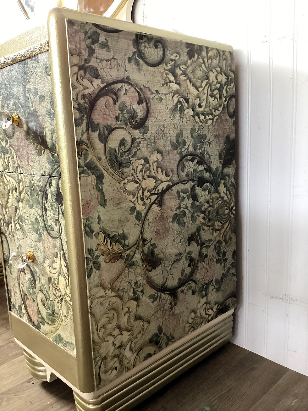 Thumbnail: Waterfall dressing table ,  Vintage vanity