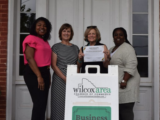 WHS Selected as Wilcox Area Chamber of Commerce Business of the Month for June!
