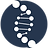DNA strand graphic against navy background. raw dna analysis, GenesUnveiled.