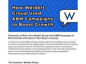 How Weidert Group Used ABM Campaigns to Boost Growth and Improve Their Buyer's Journey