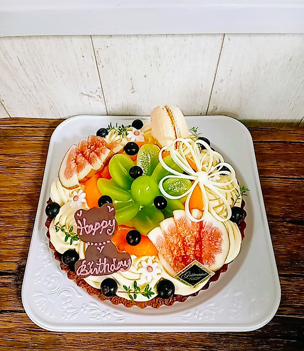 サムネイル： フルーツタルト　６号　果物指定可バースデー仕様ディプロマットクリーム