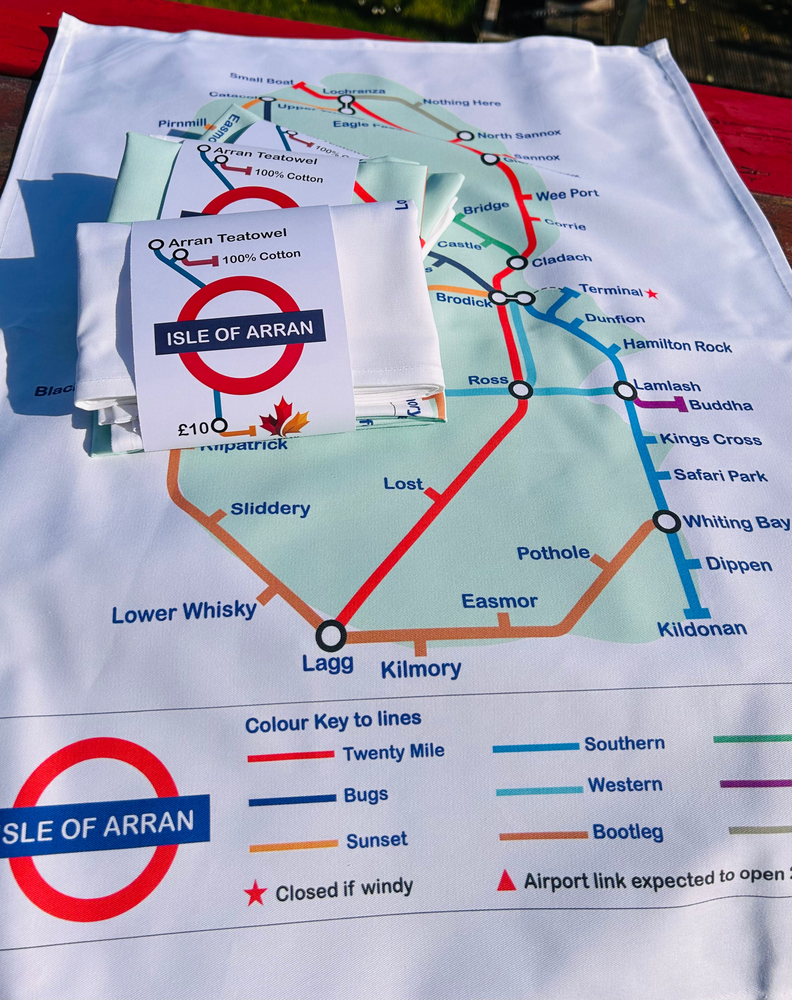 Arran Underground Teatowel