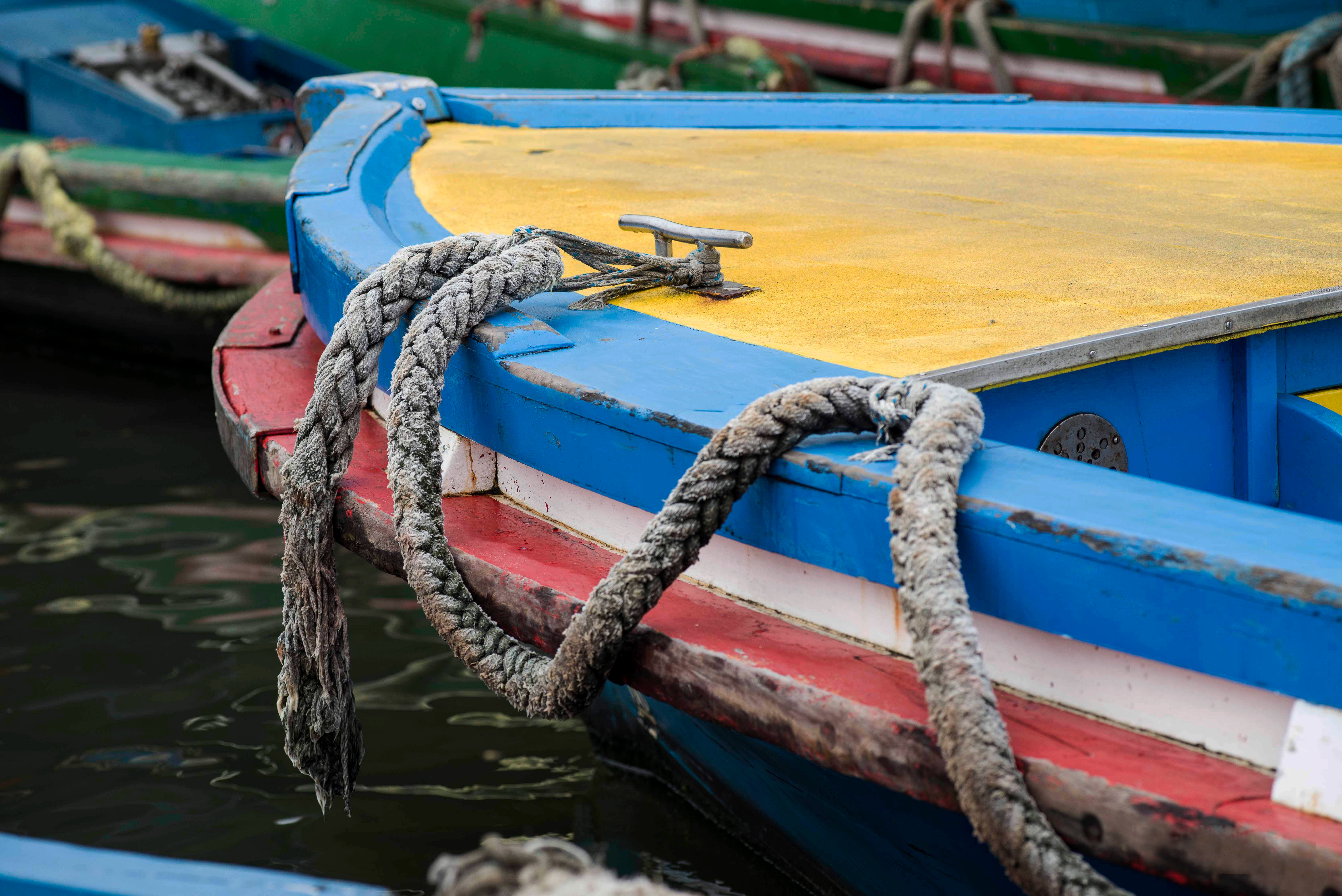 Catraia e cordas - Porto de Santos