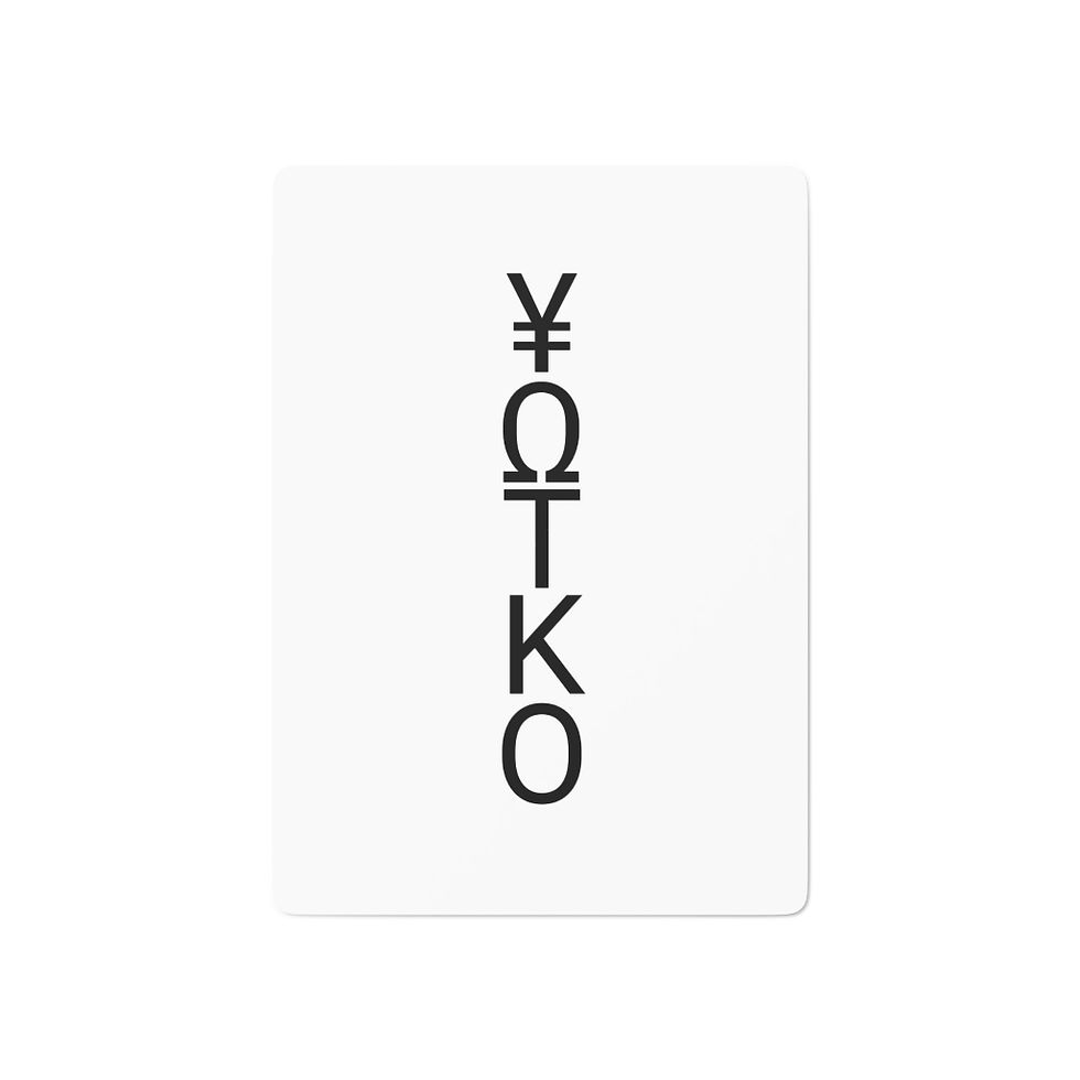 ¥ΩΤΚΟ White Custom Poker Cards