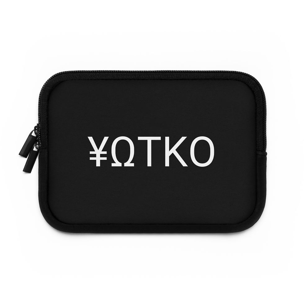 ¥ΩΤΚΟ Black Laptop Sleeve