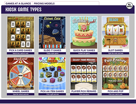 Kiosk Games Library - created in Axure