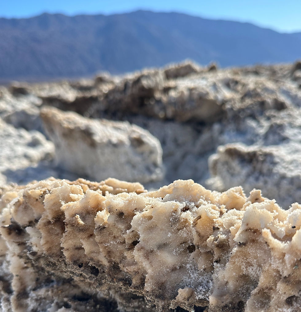Salt crystals at Devil's Golf Course in Death Valley