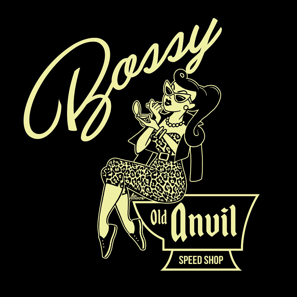 Thumbnail: Old Anvil Bossy Girl T-Shirt - Black