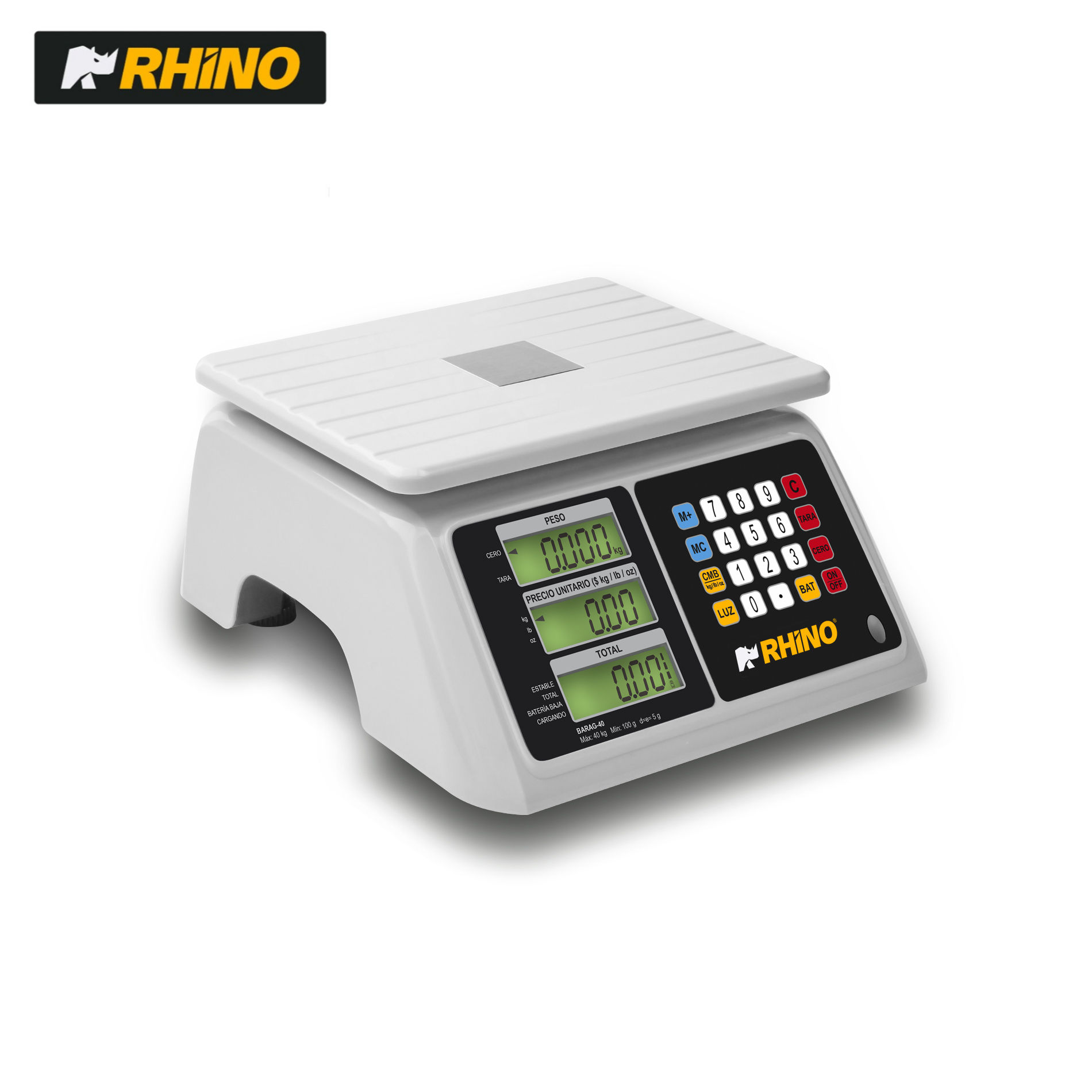 Báscula a Prueba de Agua 40 KG – RHINO BARAG-40