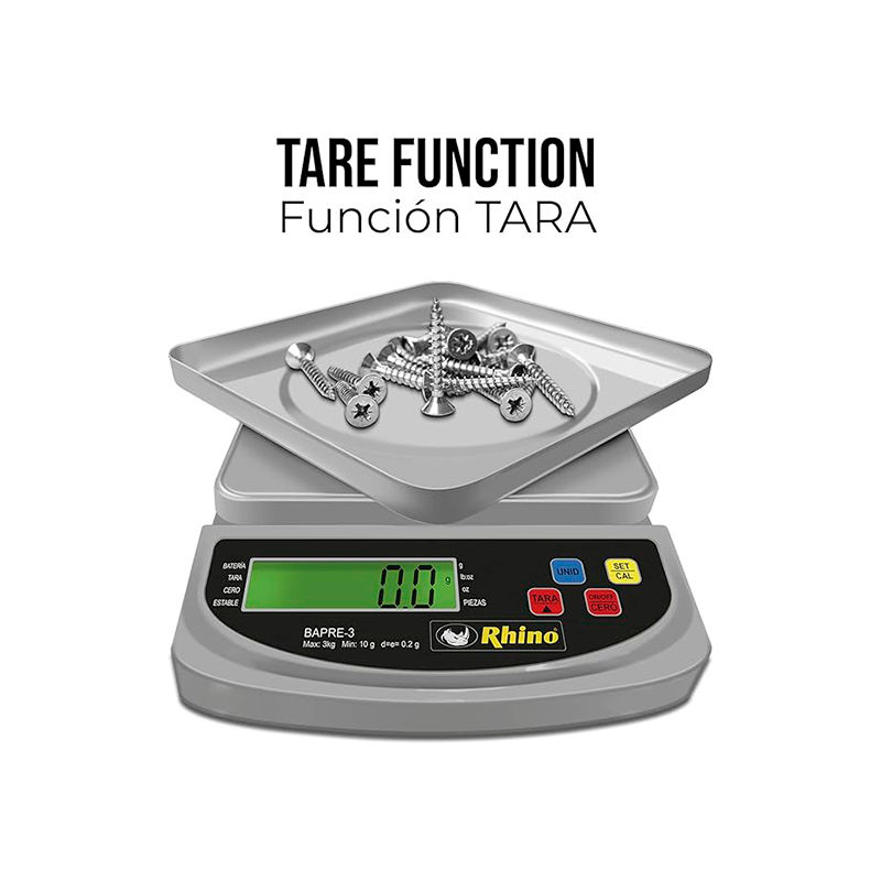 Miniatura: Báscula Electrónica de Precisión 3 KG – RHINO BAPRE-3