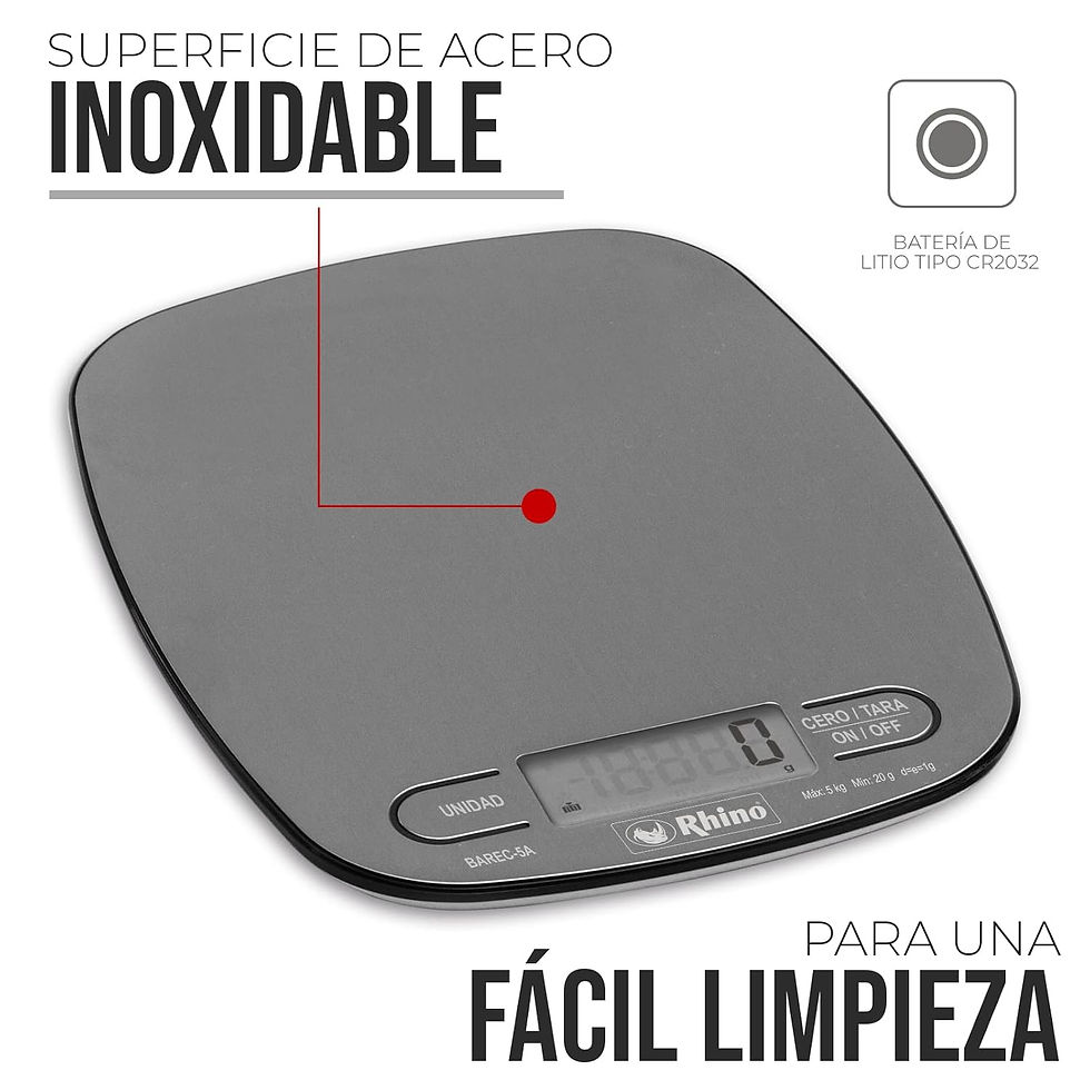 Miniatura: Balanza Electrónica de Cocina 5 KG – RHINO BAREC-5A