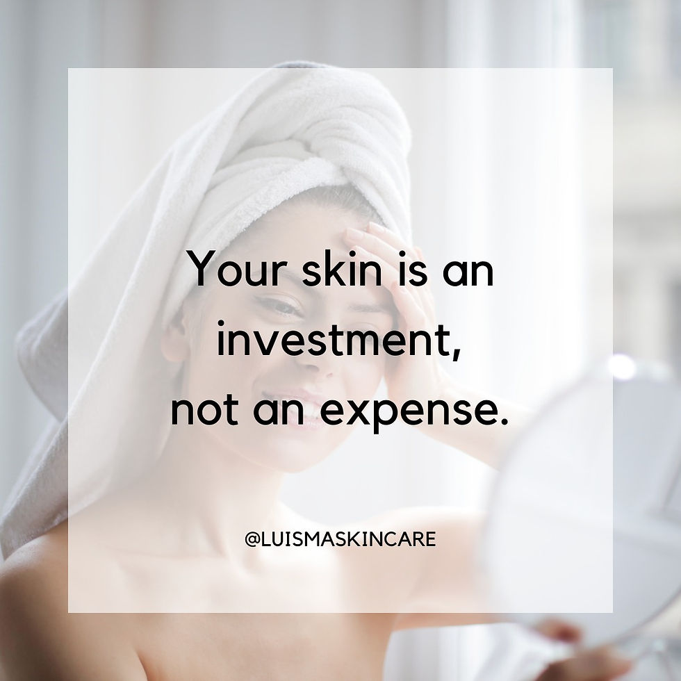Your skin is an investment