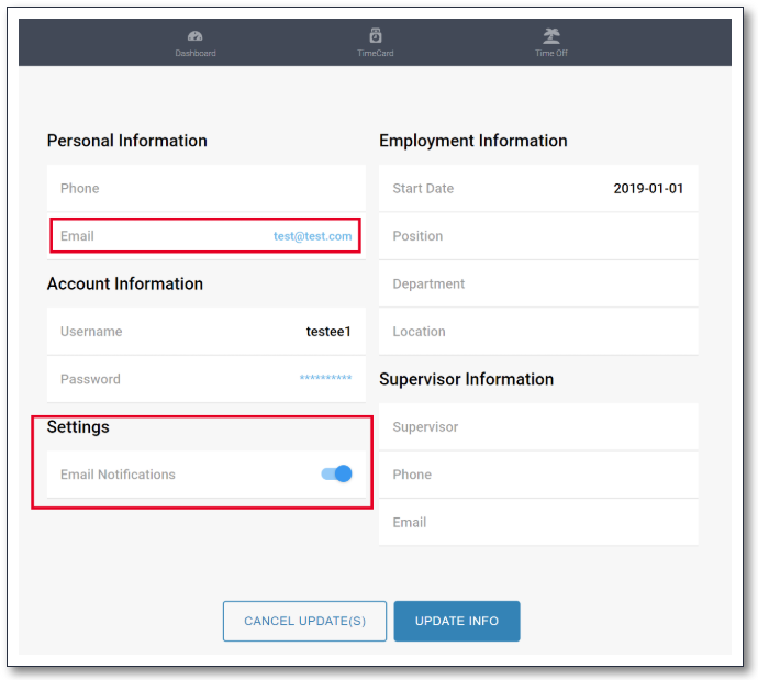 Employee Self Service Account Information | PayNortheast
