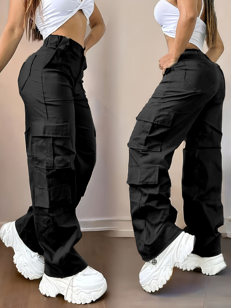 Thumbnail: UrbanFlow Premium Multi‑Pocket Cargo Trousers
