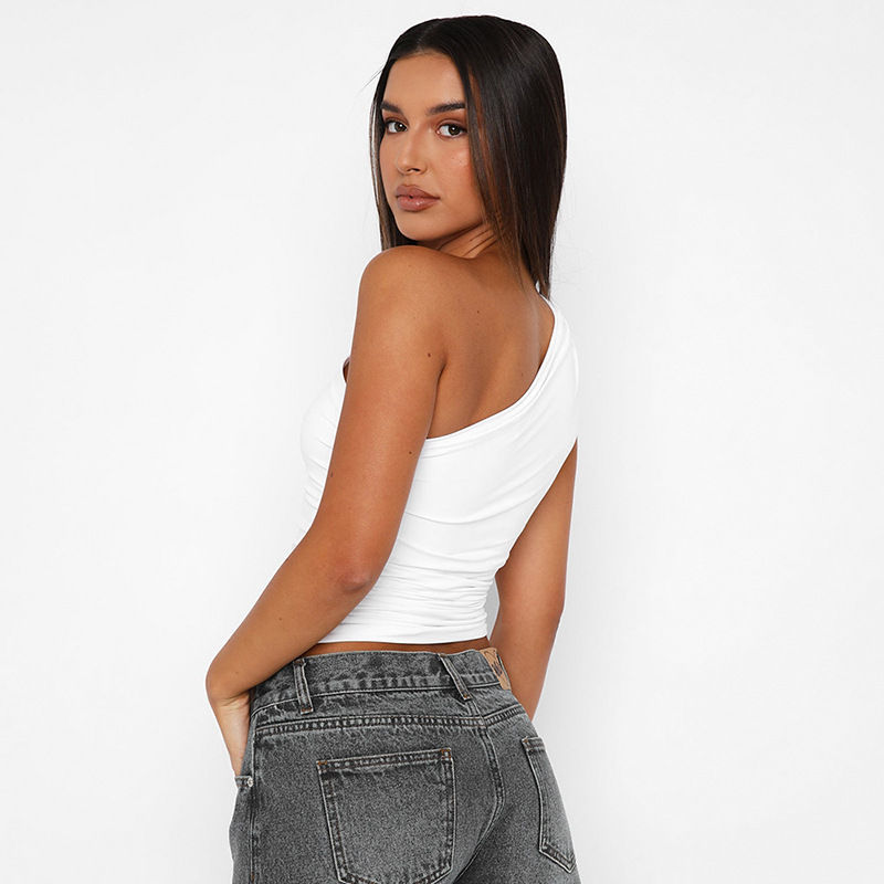 Thumbnail: SilhouetteFlow One‑Shoulder Ruched Premium Top