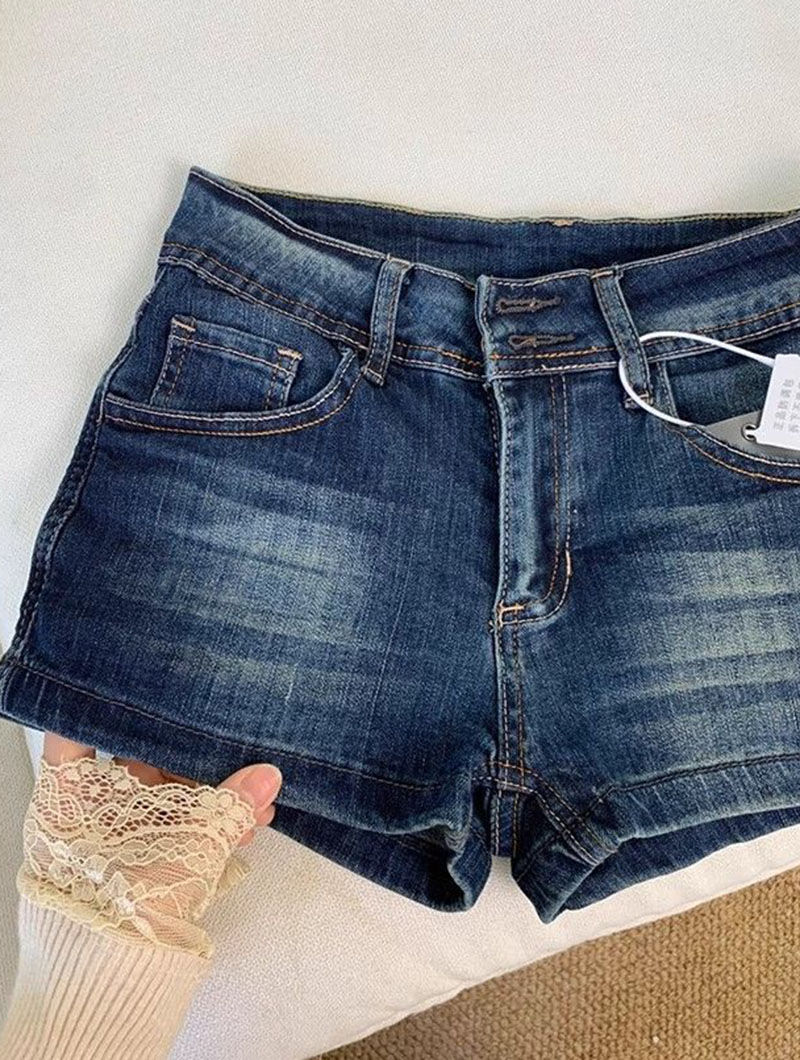 Thumbnail: MidnightShade Premium Stretch Fit Denim Shorts
