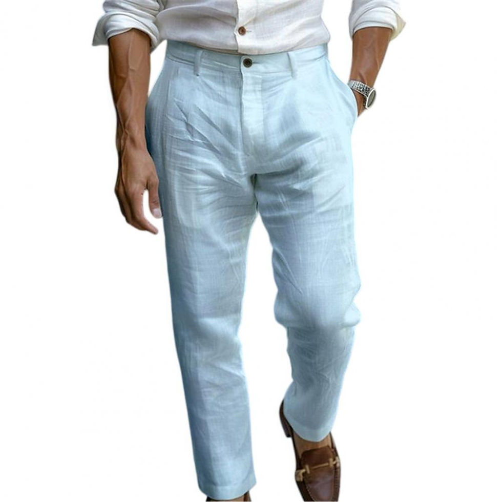 Thumbnail: BreezeLux Premium Linen‑Blend Trousers