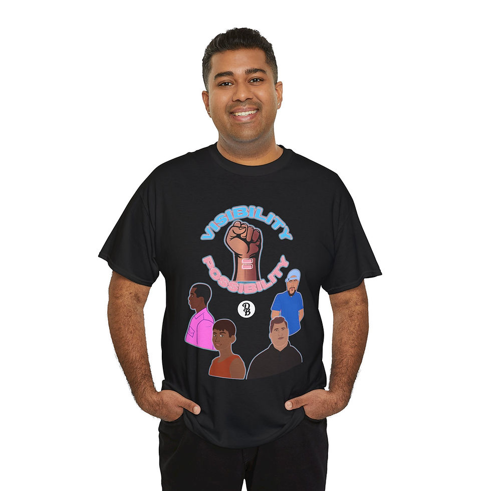 Thumbnail: Visibility = Possibility Heavy Cotton Tee - Designs by Emilio