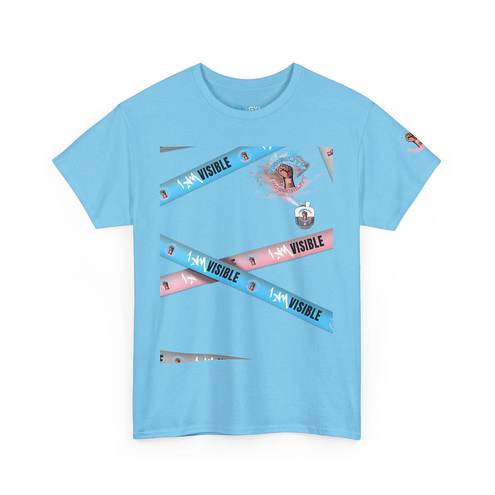 Thumbnail: 'I Am Visible' Unisex T-Shirt | Visibility = Possibility Unisex Heavy Cotton Tee