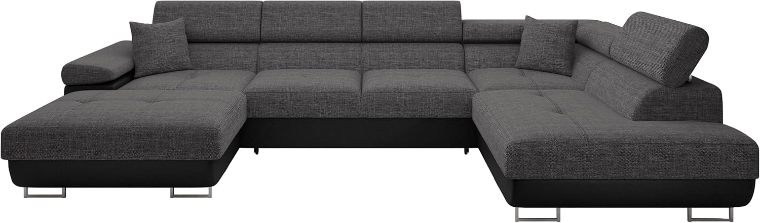 Mirjan24 Torezio Bis Ecksofa U-Form mit Schlaffunktion und Bettkasten