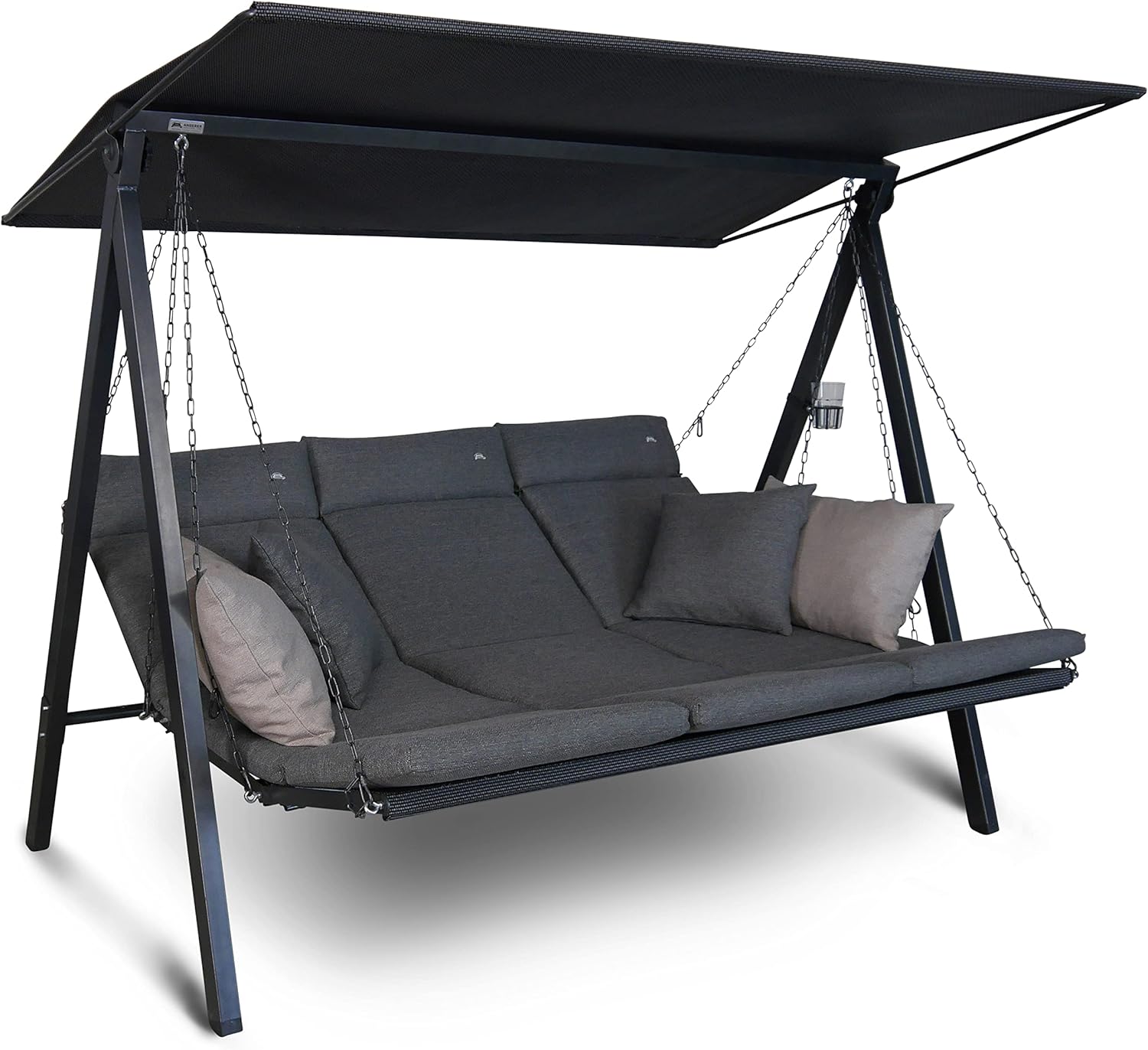 ANGERER Hollywoodschaukel Lounge Smart 3-Sitzer mit Bettfunktion & Sonnendach