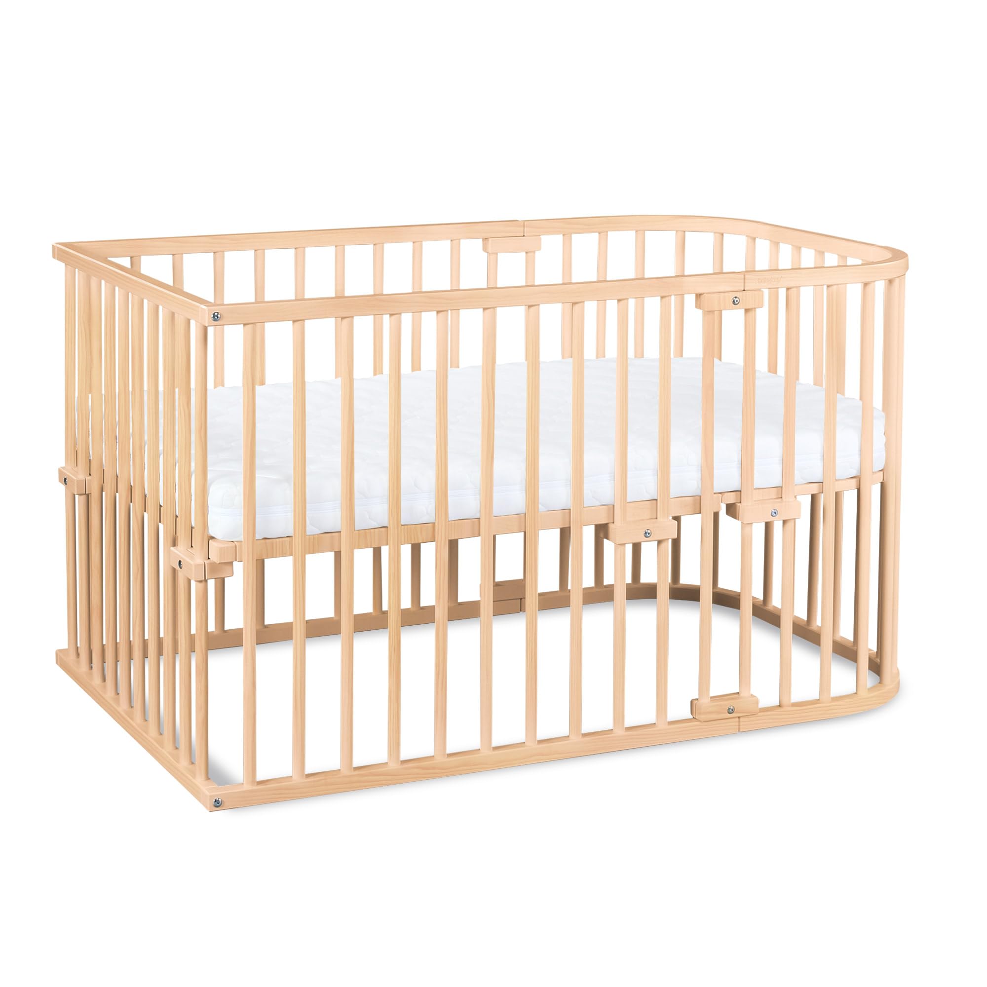 babybay Original Beistellbett aus massivem Buchenholz mit Matratze