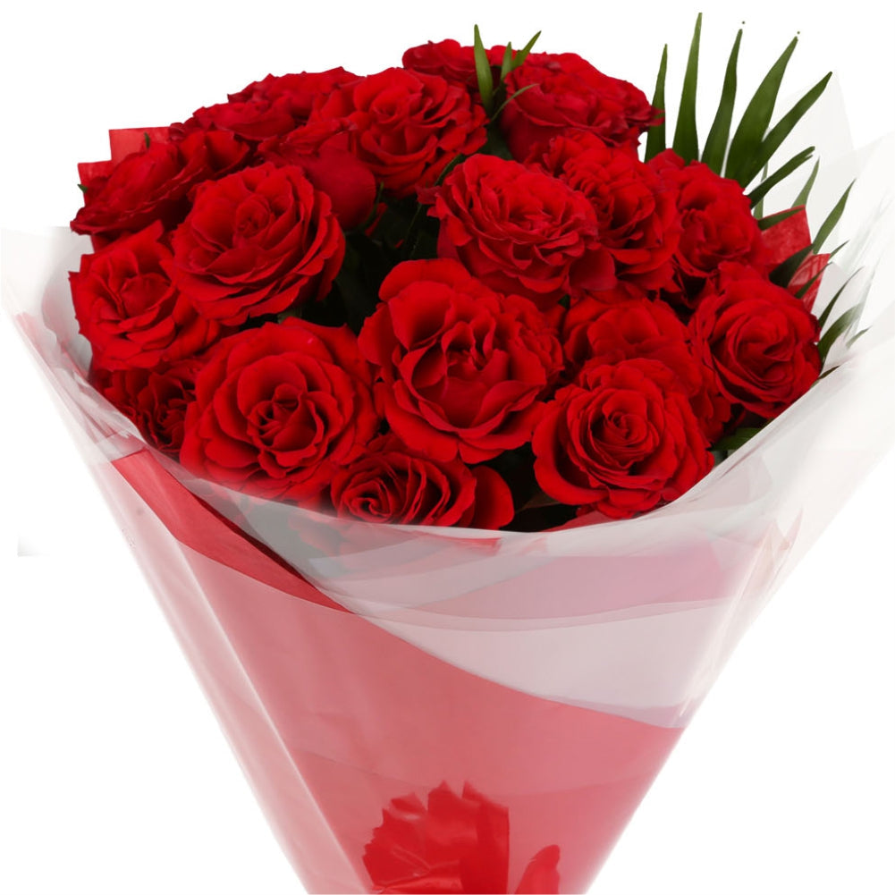 Blumenstrauß mit roten Rosen