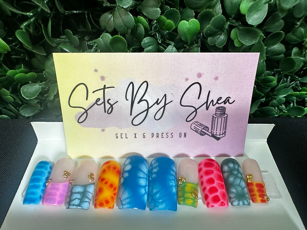 Thumbnail: Long press on nails in tropical colors