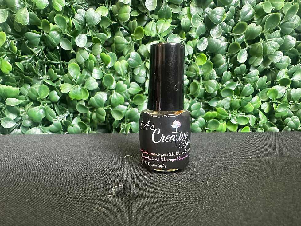 nail and cuticle oil with herbs in a mini bottle