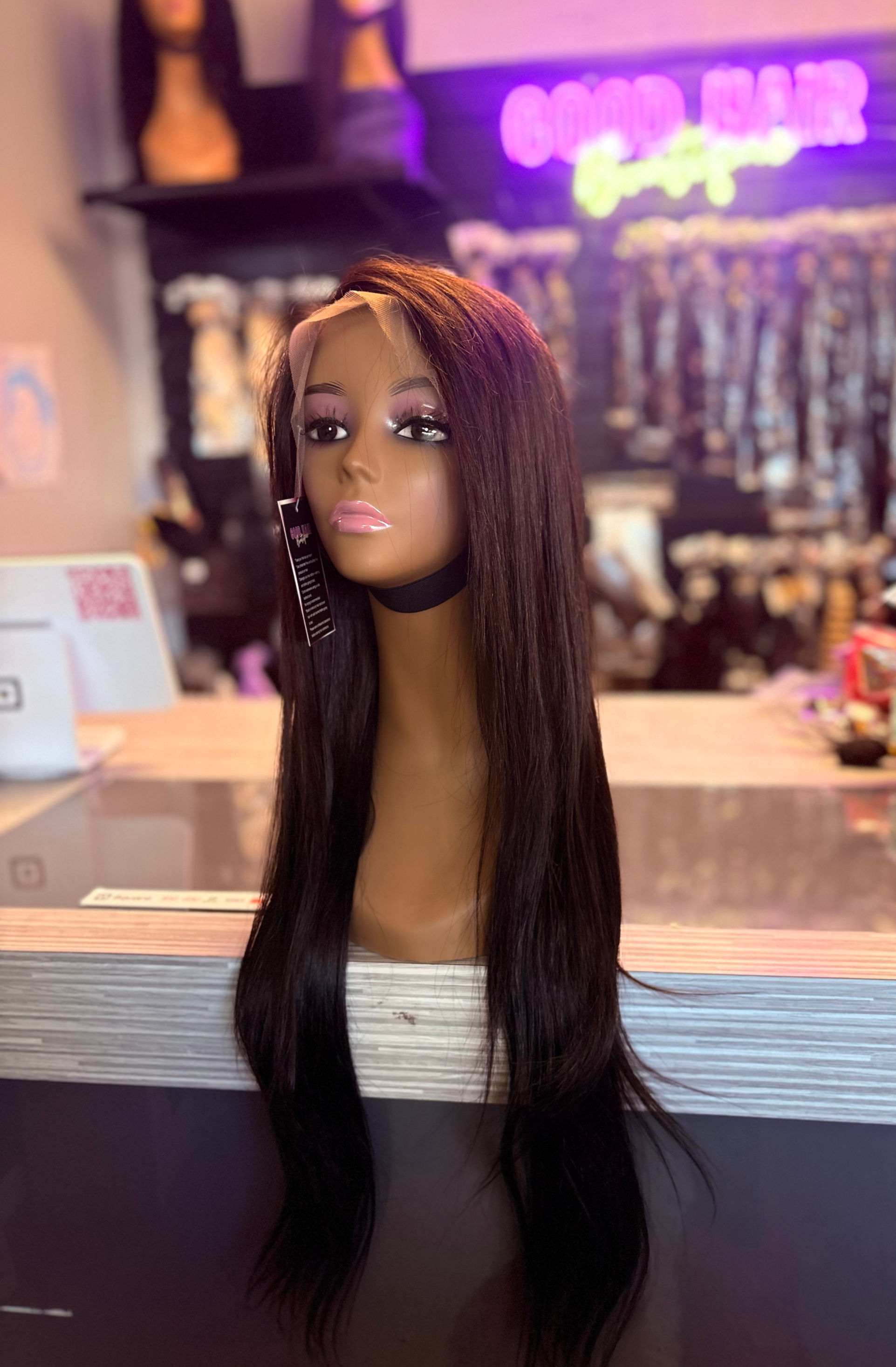 30โ in. Straight Virgin Hair Wig
