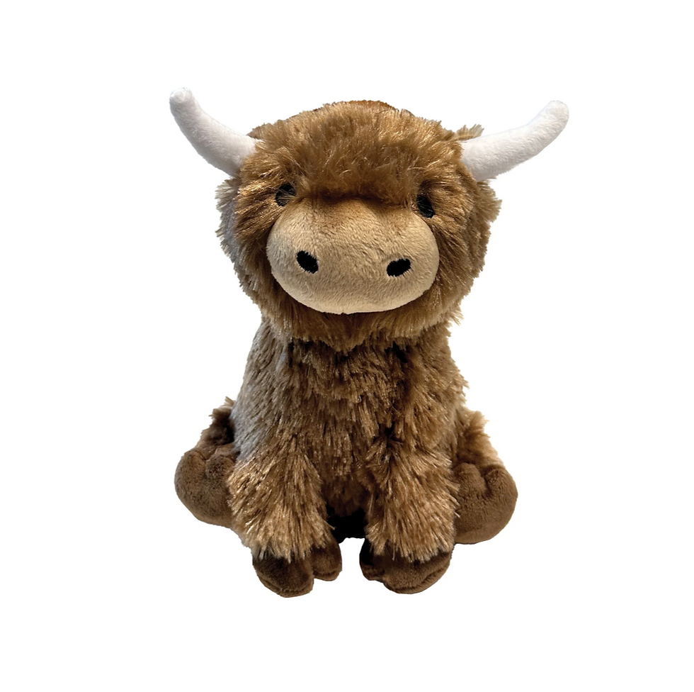 Highland cow plush dog toys