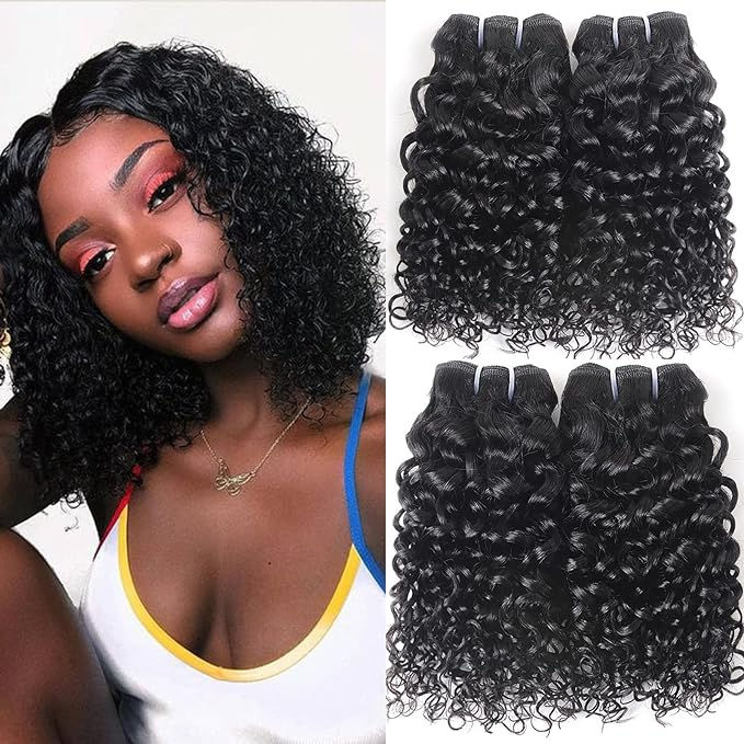 Remy Virgin Kinky Curly Bundles 10"
