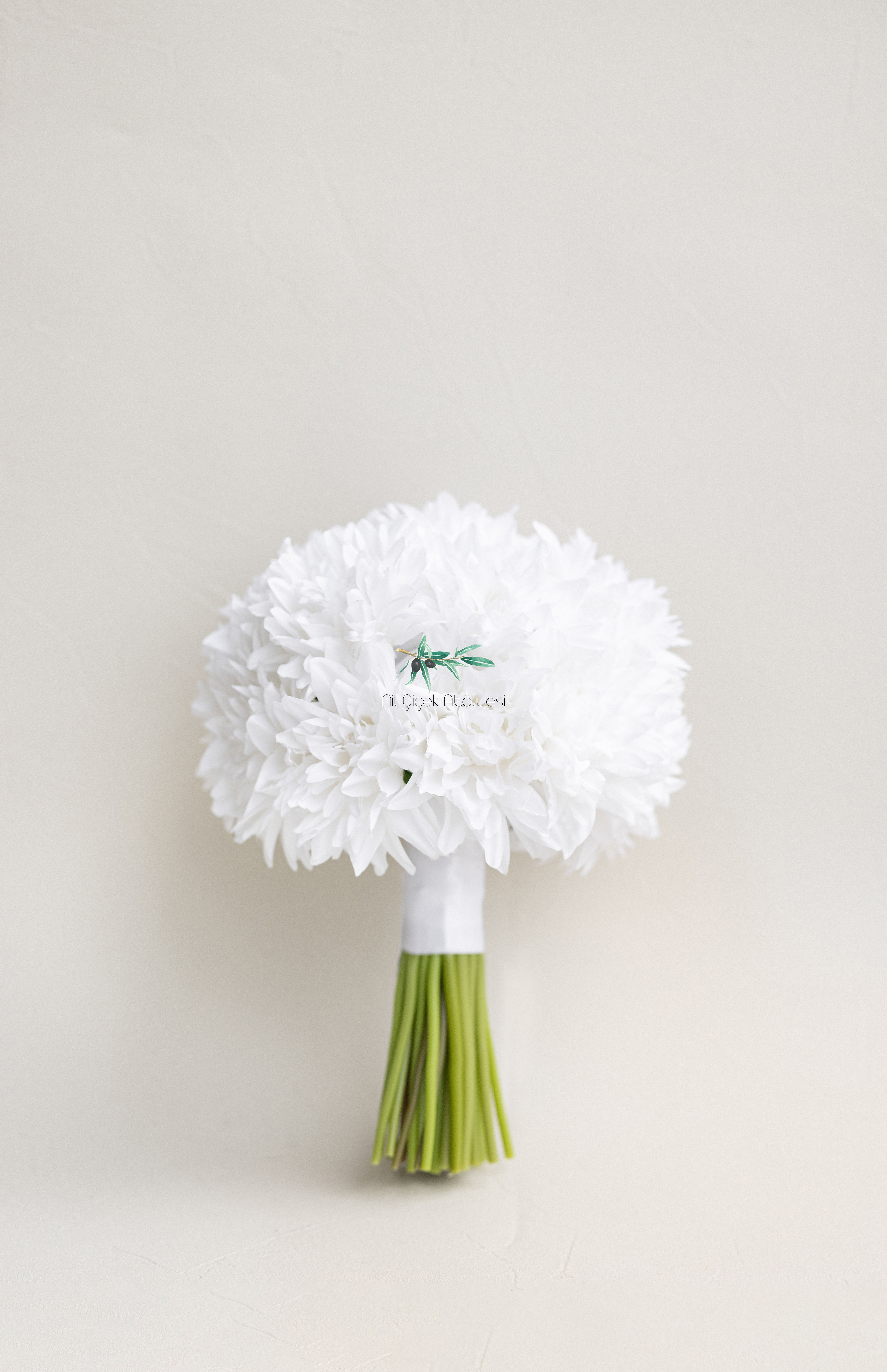 Beyaz Kasımpatı Gelin Buketi