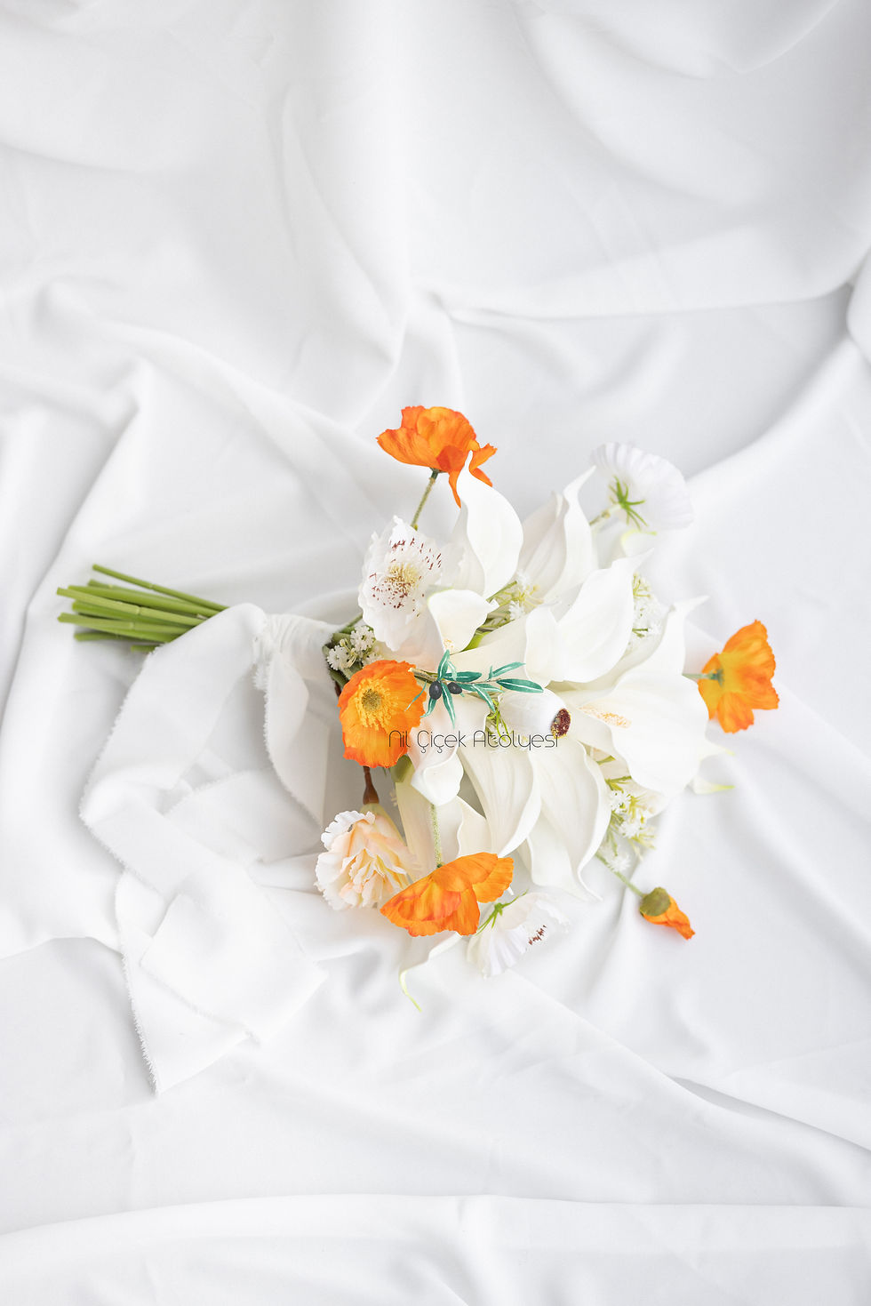 Küçük resim: Turuncu Gelincik Gala Gelin Buketi