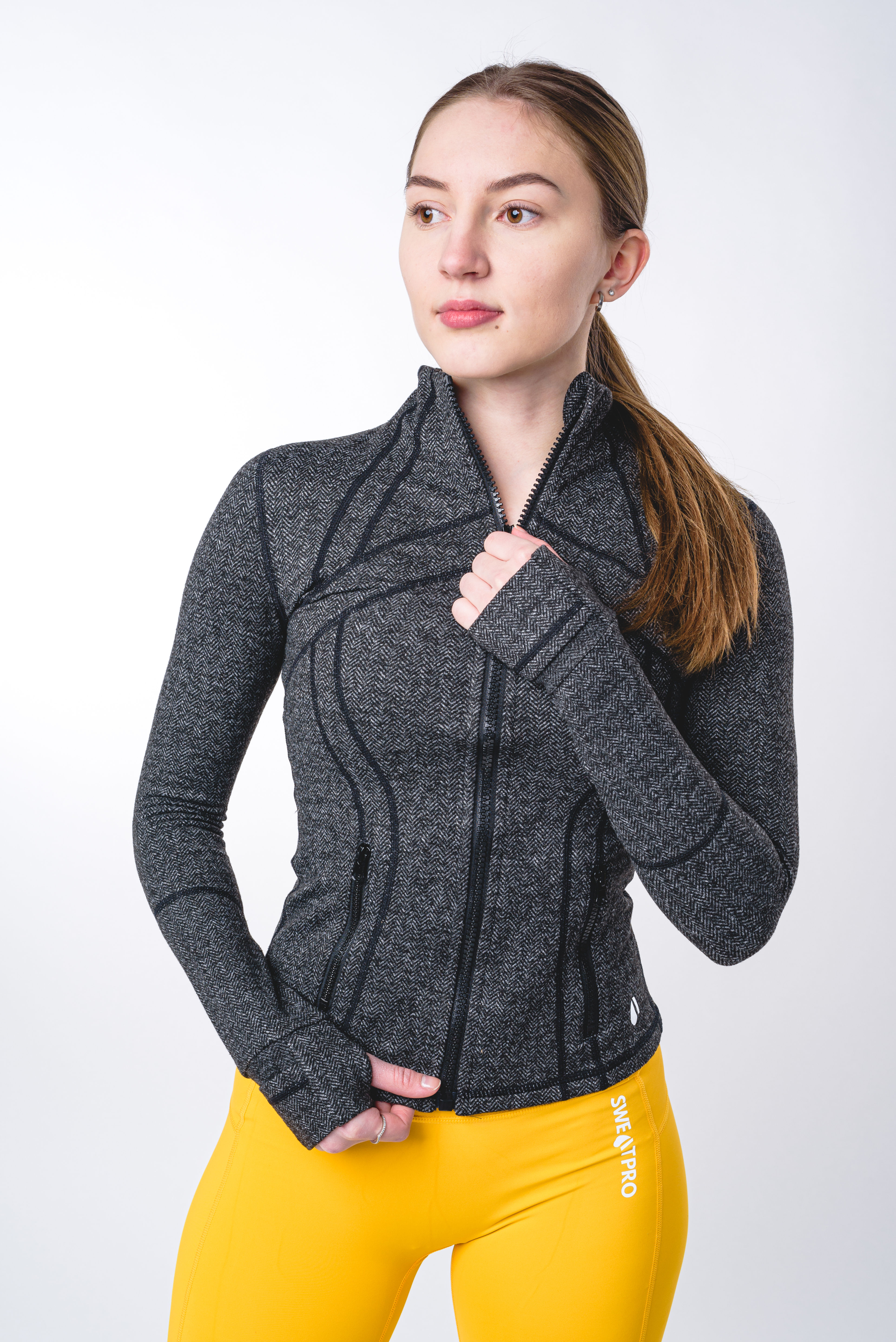 Outline Jacket Black Heather