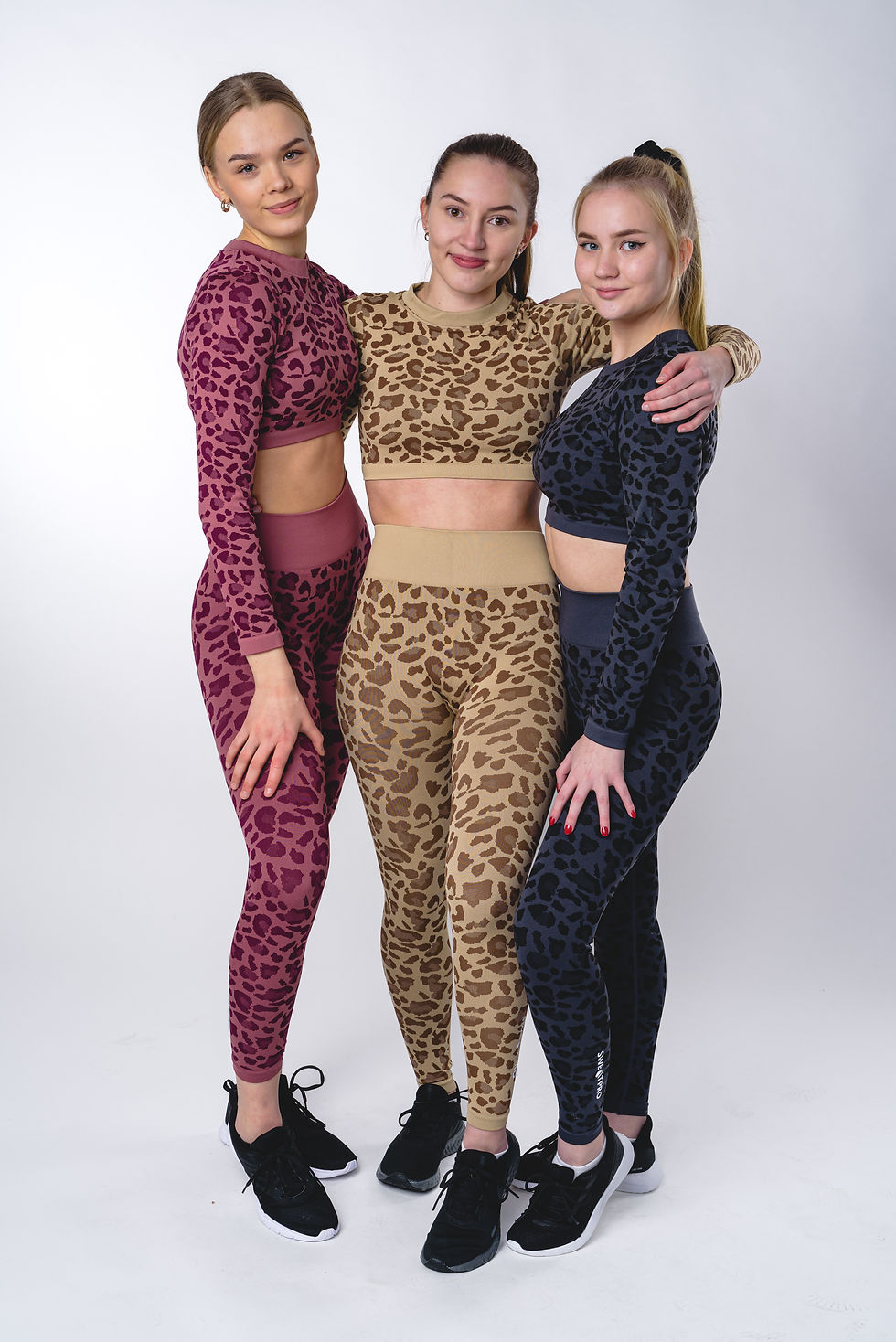 Pikkukuva: Nauti Seamless Leopard long sleeve Crop Top Dark Blue