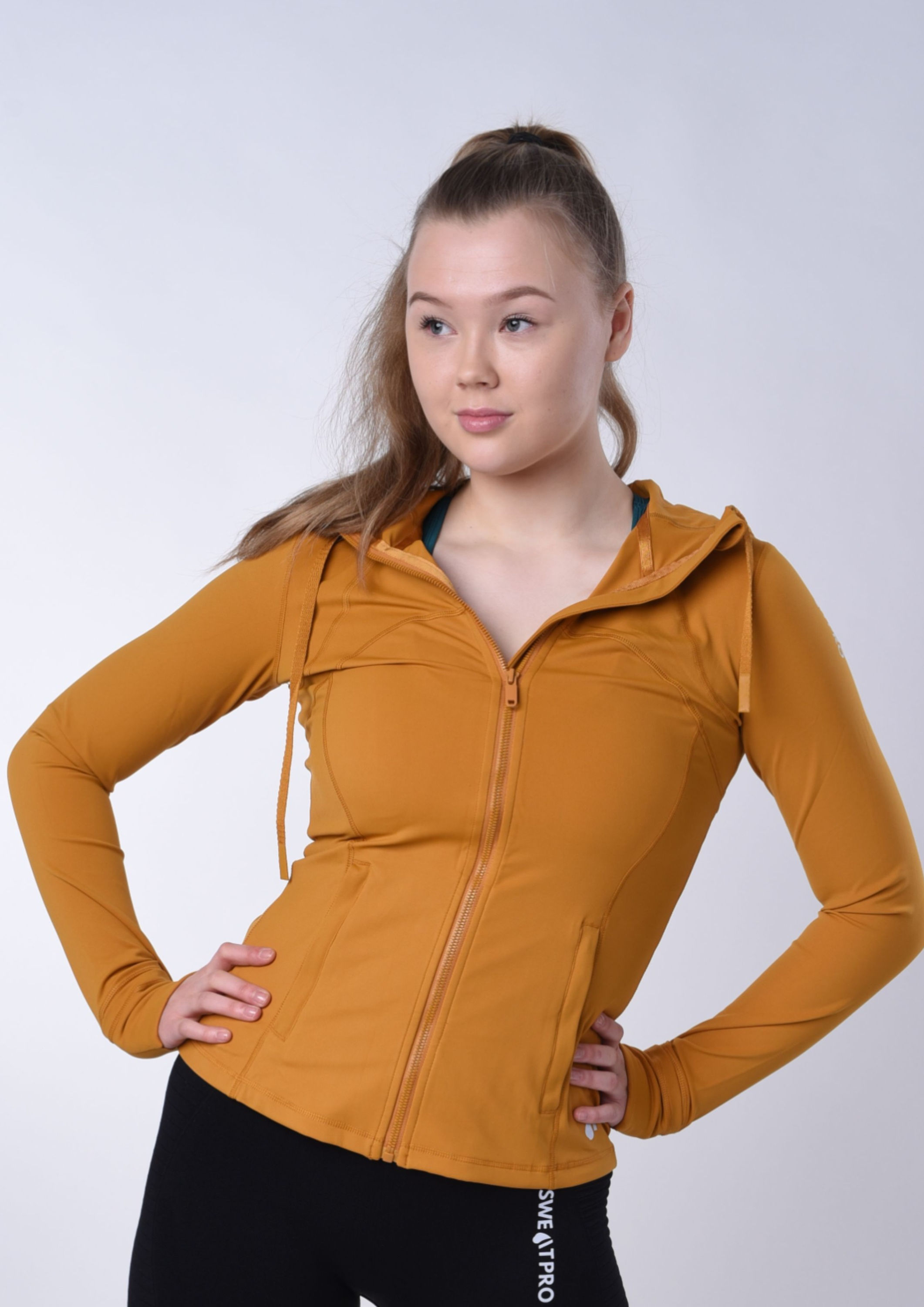 Hooded Outline Jacket Yellow Ochre