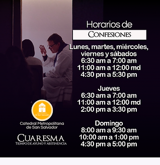 Horarios de confesiones || Cuaresma