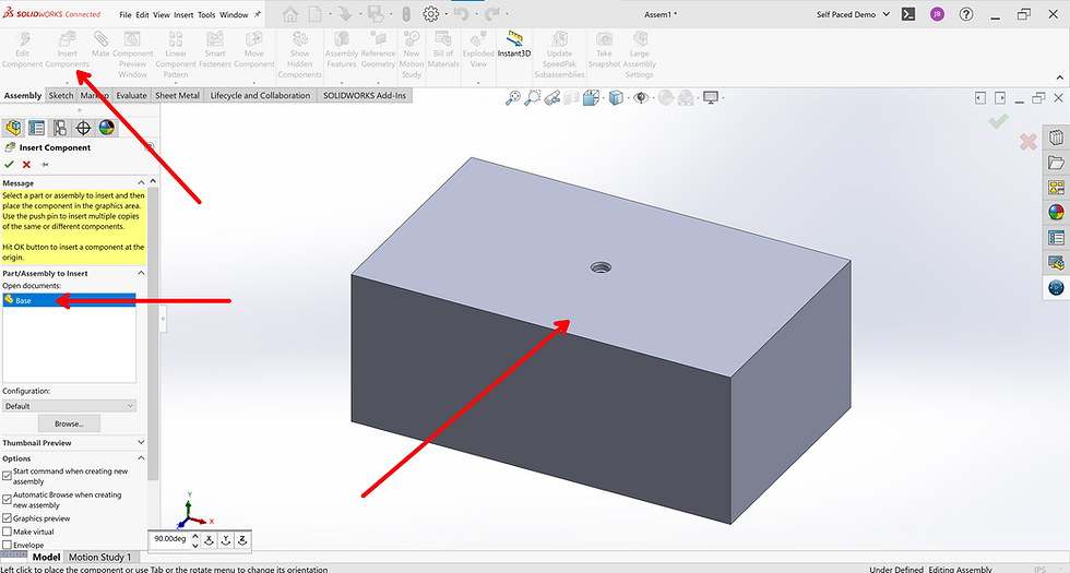 Cara Menambahkan Komponen ke Assembly SOLIDWORKS