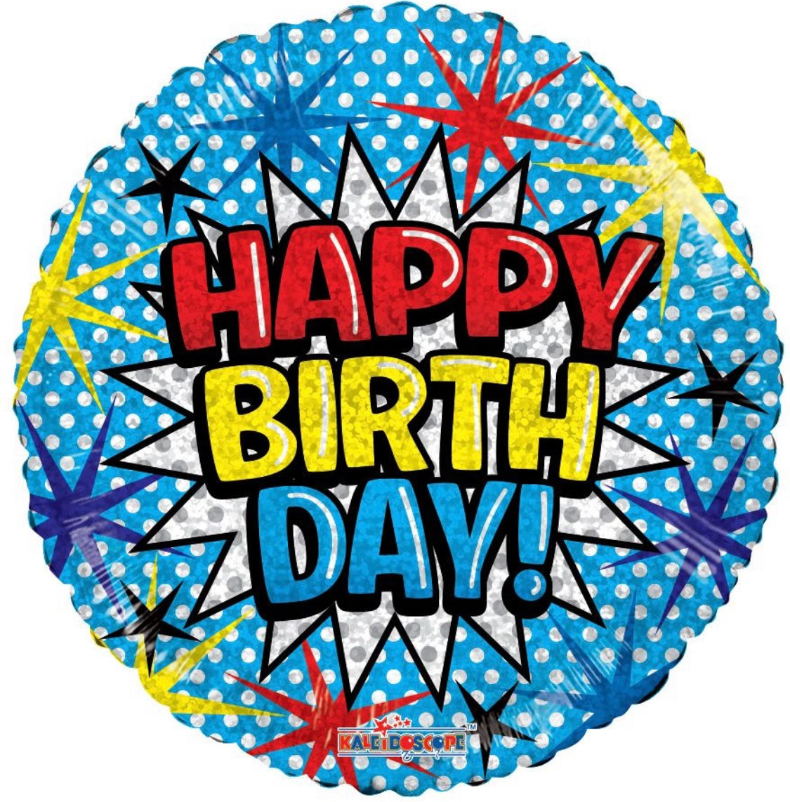 18” holographic birthday foil single pack 