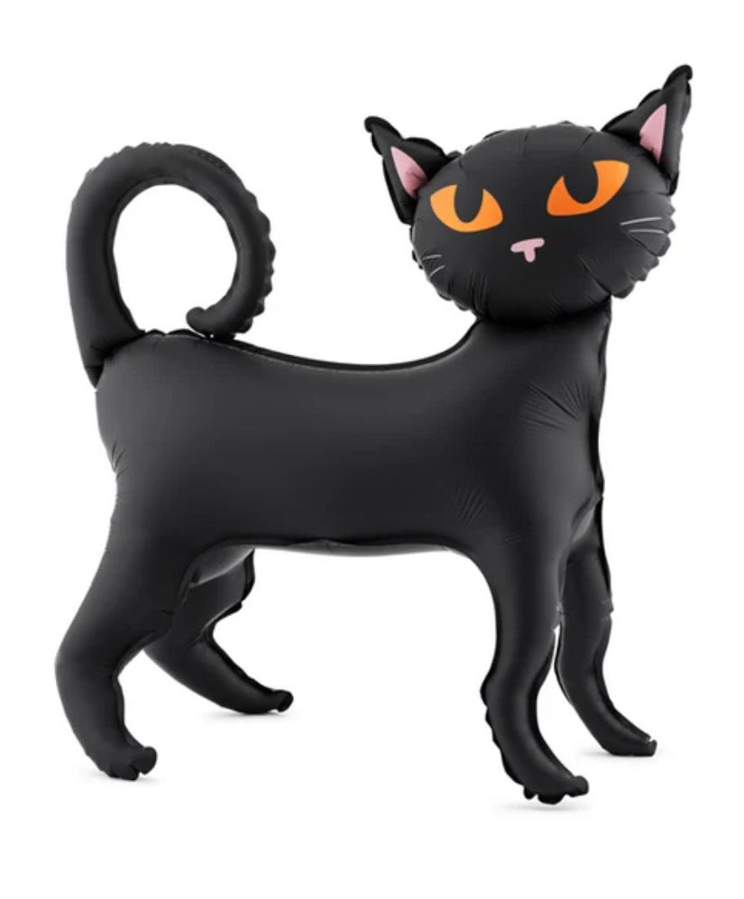 Standing Black Cat Foil Balloon