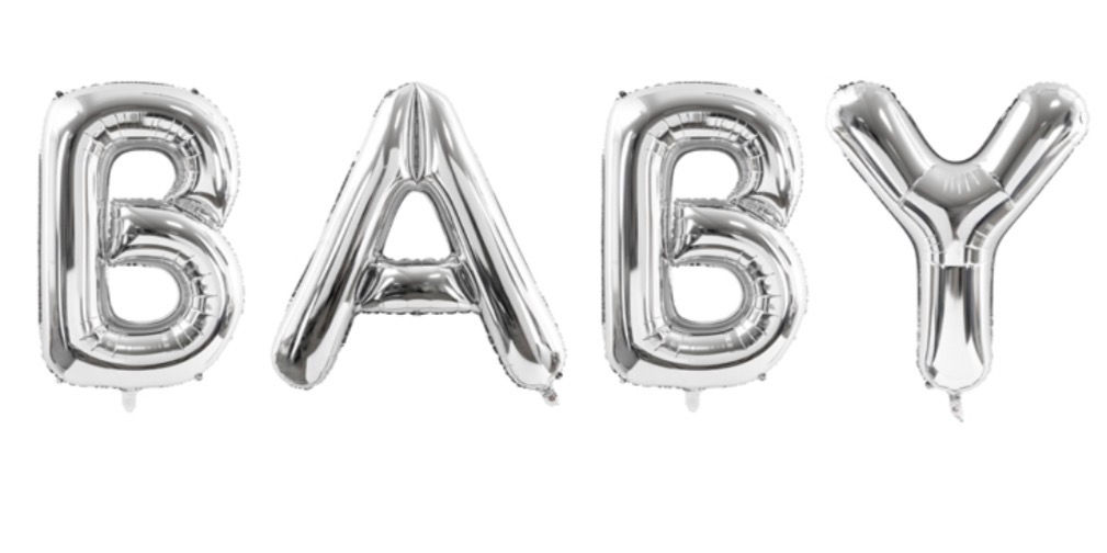 FOIL BALLOON BABY SILVER (262X86CM)