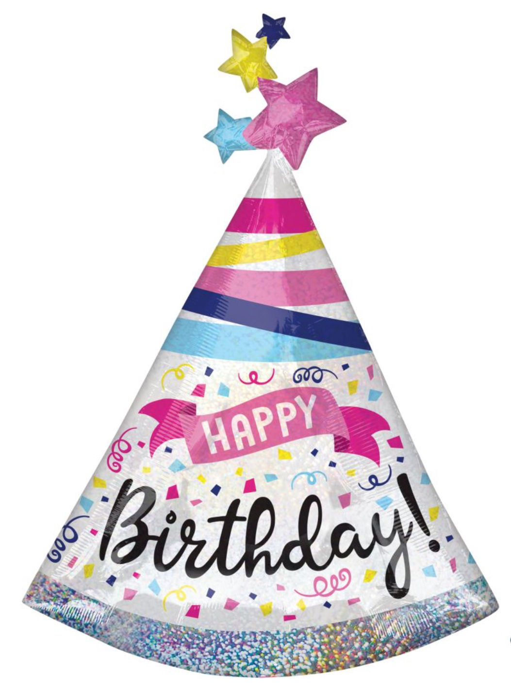 36” HAPPY BIRTHDAY SPARKLE BANNER SHAPE 