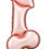 Thumbnail: FOIL BALLOON PENIS ROSEGOLD (55.5X112CM)