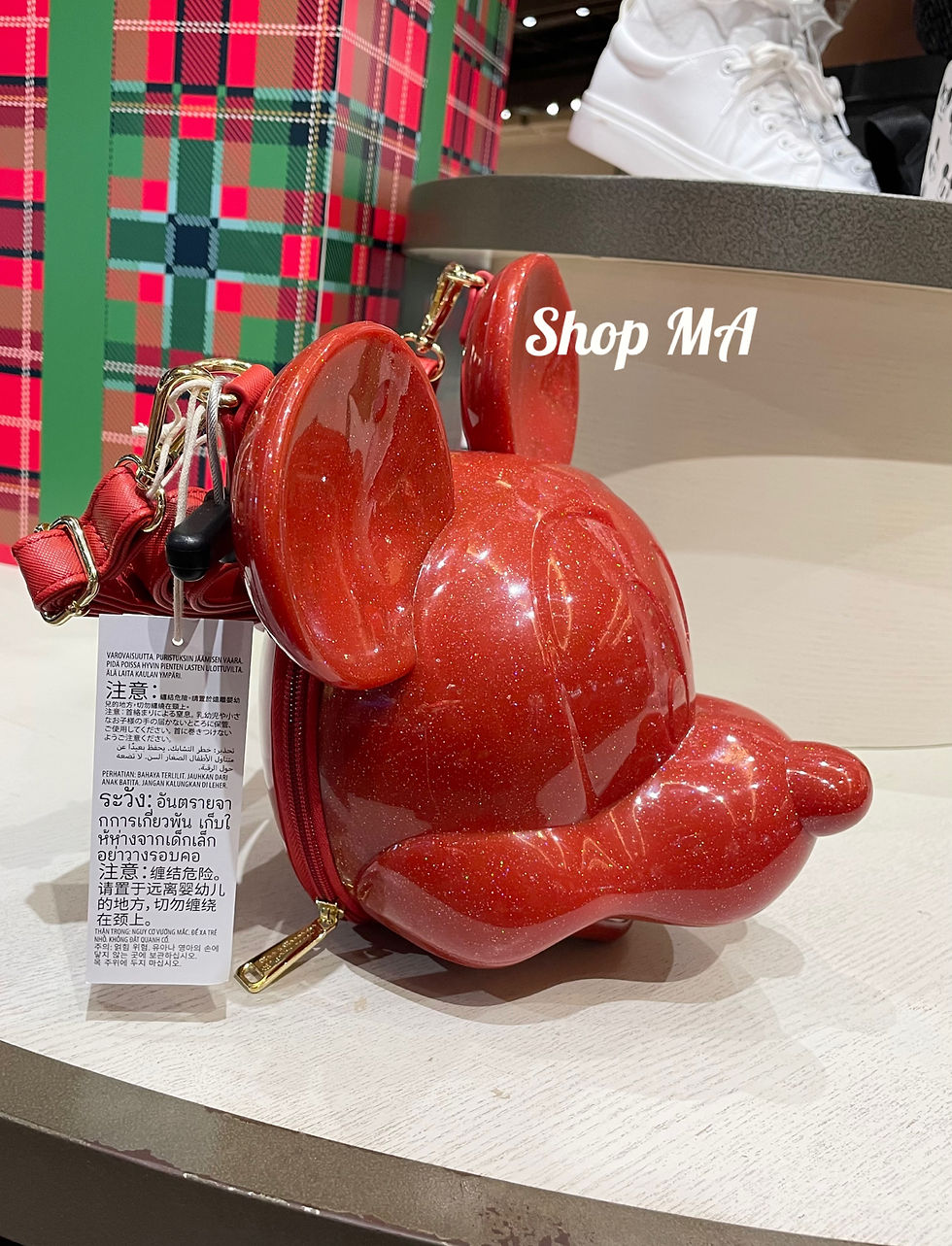 サムネイル： ラウンジフライ　ミッキー　3D ショルダーバッグ　レッド