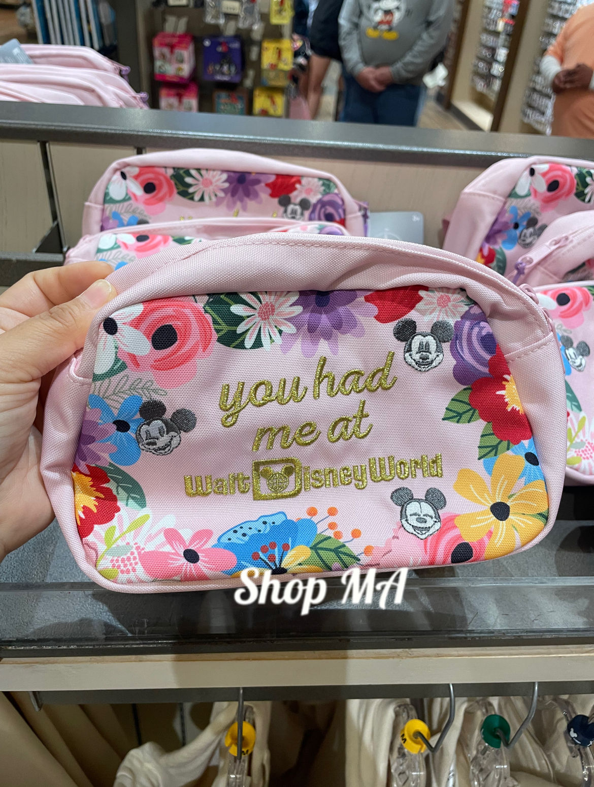 ミッキー＆フラワー　ウエストポーチ